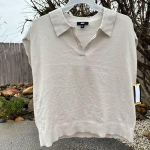- DKNY women’s sleeveless collared sweater shirt top vest soft and …